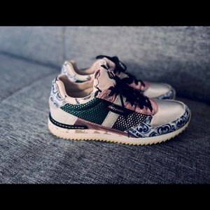 NOT FOR SALE ❌❌❌ Dolce & Gabbana Printed Leather Embellished Sneakers IT 38